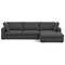 Homeroots 122" Gray Fabric Sofa With Brown Legs 641042 - alternate 1