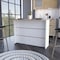 Homeroots White and Natural 47" Kitchen Island With Storage 530196 - alternate 8