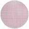 Homeroots 8' Pink And Ivory Round Geometric Washable Indoor Outdoor Area Rug 595585 - alternate 6