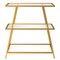 Homeroots 36" Gold Metal And Glass Three Tier Etagere Bookcase 527600 - alternate 9