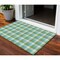 Homeroots 3' X 5' Lime Green Aqua And Beige Plaid Washable Indoor Outdoor Area Rug 601404 - alternate 1
