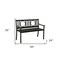 Homeroots 45" Black Metal Geometric Back Garden Patio Bench 611609 - alternate 7