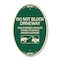 Signmission Do Not Block Driveway With Graphic, 12 Inch X 18 Inch Architectural Oval, Heavy Gauge Aluminum A-OV-G-1218-24182 - alternate 1