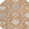 Homeroots 8' Copper Ivory And Gray Round Damask Washable Indoor Outdoor Area Rug 599408 - alternate 6