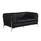 Homeroots 69in Black And Silver Italian Leather Loveseat 477571 - alternate 6