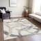 Homeroots 9' X 12' Ivory Gray And Beige Abstract Washable Indoor Outdoor Area Rug 599134 - alternate 7