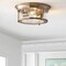 Jonathan Y Lauren 13.25" 2-Light Metal/Glass LED Flush Mount, Brass Gold JYL7446A - alternate 10