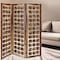 Homeroots 72" Brown Solid Wood Folding Three Panel Screen Room Divider 342781 - alternate 3