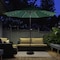 Pure Garden 9 ft Solar Patio Umbrella with 19lb Base and Dark Green LED Canopy 83-OUT5424B - alternate 4