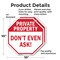 Signmission Private Property Don't Even Ask!, 10 inch X 10 inch, Aluminum Metal Signs, 2PK OC-A-2PACK-10-152 - alternate 5