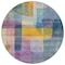 Homeroots 8' Blue Green And Purple Round Abstract Washable Indoor Outdoor Area Rug 604284 - alternate 8