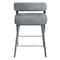 Homeroots 25" Gray Metal and Fabric Low Back Counter Height Bar Chair 558308 - alternate 7