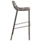 Leisuremod Devon Mid-Century Modern Aluminum Bar Stool with Powder Coated Frame and Footrest, Brown DB31BR - alternate 9