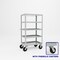 Pucel Five Shelf Extra Heavy Duty Stock Cart, 24 in W x 68 in H x 36 in D, Light Blue H-2436-P - alternate 1