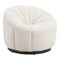 Homeroots 36" Cream And Black Faux Shearling And Upholstered Barrel Chair 564971 - alternate 8