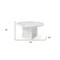 Homeroots 60" Gray and White Marble Pedestal Base Round Top Dining Table 555183 - alternate 3