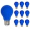 Bulbrite 25-Watt Equivalent Ceramic Blue Color A19 Weatherproof Outdoor E26 Medium BaseLED Light Bulb, 10PK 862316 - alternate 1