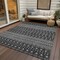 Homeroots 5' X 8' Gray Silver And Charcoal Tribal Washable Indoor Outdoor Area Rug 582567 - alternate 8