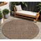 Homeroots 8' Brown Gold And Ivory Round Polka Dot Washable Indoor Outdoor Area Rug 599030 - alternate 1