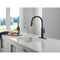 Delta Nicoli Single Handle Pull-Down Kitchen Faucet, 11.06 in, Matte Black / Champagne Bronze 19867LF-GZ - alternate 6