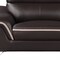 Homeroots 86" Brown Leather Sofa With Silver Legs 329487 - alternate 8