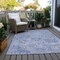 Homeroots 5' X 8' Sky Blue Ivory And Gray Damask Washable Indoor Outdoor Area Rug 603786 - alternate 9