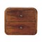 Homeroots 12" Brown Solid Wood Square Two Drawer Floating Nightstand 651480 - alternate 1