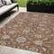 Homeroots 5' X 8' Brown Ivory And Gray Moroccan Washable Indoor Outdoor Area Rug 605176 - alternate 1
