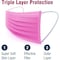 Wecare Kids Disposable Face Mask, 3, Pink, Kids, 50 PK WMN100011 - alternate 7