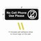 Excello Global Products No Cell Phone Use Please Indoor/Outdoor Wall Sign, 9 x 3, Black Face, White Graphics, 3PK EGP-HD-0266-S - alternate 4