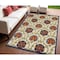 Homeroots 4' X 6' Navy Blue Beige Green Blue And Red Floral Indoor Outdoor Area Rug 546776 - alternate 6