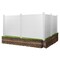 Vevor 4 Panels Vinyl Privacy Screen with Galvanized Metal Stakes 50x50 in White TJ-SKU3 - alternate 1