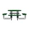 Leisure Craft Round Portable Picnic Table, Green, 46 in L T46ROP-GREEN - alternate 5