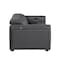 Homeroots 77in Dark Gray and Brown Italian Leather Power Reclining Loveseat With Storage 720549 - alternate 9