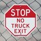 Signmission Stop No Truck Exit, 6 Inch X 6 Inch, Plastic Sign OC-P-6-324 - alternate 6