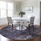 Homeroots 8' Purple And Ivory Round Abstract Washable Indoor Outdoor Area Rug 617658 - alternate 8