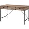 Homeroots 59" Oak Wood Wall Mounted H-Shape Writing Desk With Three Drawers 568258 - alternate 7