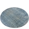 Homeroots 8' Blue And Ivory Round Abstract Washable Indoor Outdoor Area Rug 631091 - alternate 1