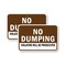 Signmission No Dumping Violators Will Be Prosecuted 2, 12'' X 18'' 2 Signs, Heavy Gauge Aluminum, 2PK A-1218-2PACK-2985 - alternate 1