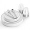 Elama 150 Piece Disposable Plastic Dinnerware Party Set for 25 Guests in White with Silver Trim 750124339M - alternate 9