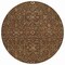 Homeroots 8' Chocolate Red And Green Round Floral Washable Indoor Outdoor Area Rug 604585 - alternate 8