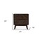 Homeroots 24" Solid Wood and Wood Two Drawer Nightstand 473034 - alternate 5