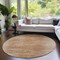 Homeroots 8' Salmon And Copper Round Abstract Washable Indoor Outdoor Area Rug 587646 - alternate 6