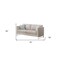 Homeroots 35" Beige Linen Sofa With Silver Legs 347284 - alternate 4