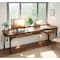 Kioottoo 70.9'' Extra Long Console Table, Rustic Brown Sofa Table TB-J0105X - alternate 8