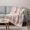 Homeroots 50" X 60" Beige And Pink Cotton Woven Striped Throw Blanket with Fringe 518820 - alternate 4