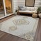 Homeroots 8' X 10' Ivory Gray And Brown Oriental Washable Indoor Outdoor Area Rug 598421 - alternate 7