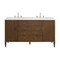 James Martin Vanities Vanity, without top, Mid-Century Walnut, 59.88 in W x 23.5 in D,  485-V60D-M-WLT - alternate 1
