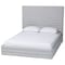 Baxton Studio Cadmus Modern Light Grey Channel-Tufted Fabric King Platform Bed 254-14061-ZORO - alternate 1