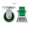 Hyw Products Heavy Duty Caster 4in Green Polyurethane on Cast Iron Wheel, Rigid 40-40R-A1-PC(G) - alternate 4